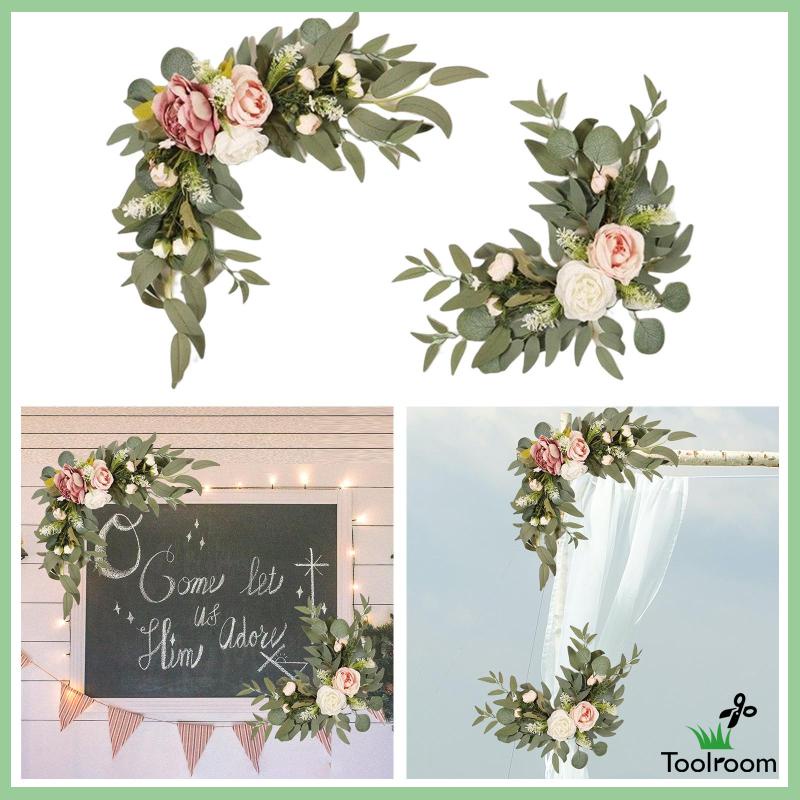 Set 2 Bông Hoa Giả Handmade Trang Trí Tiệc Cưới