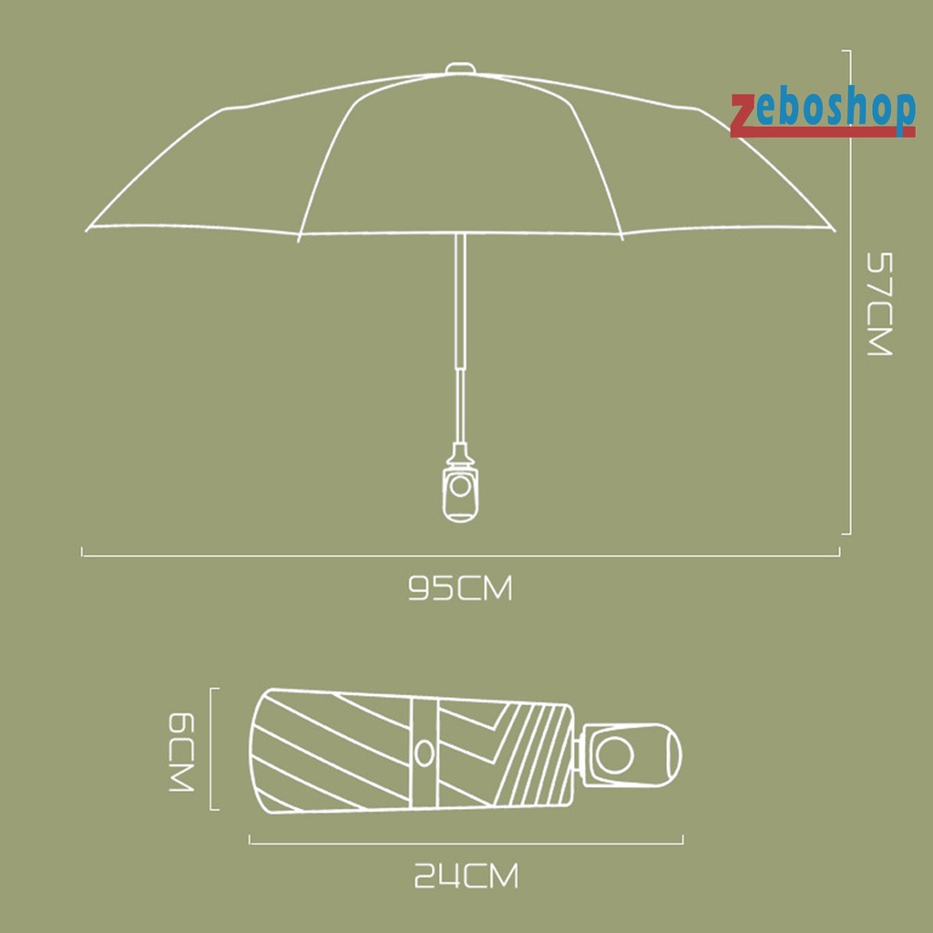 Dù Gấp Mini Chống Nắng Chống Gió Bằng Thép Không Gỉ