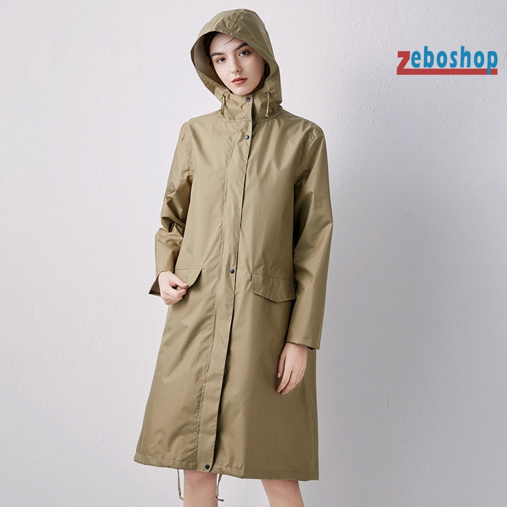 Áo Mưa Màu Trơn Bằng Vải Polyester 210D Chống Nước Dành Cho Nam Nữ