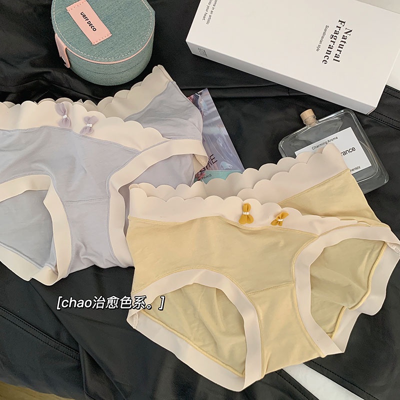 Quần Lót Lưng Vừa Không Đường May Co Giãn Thoáng Khí Thoải Mái Cho Nữ