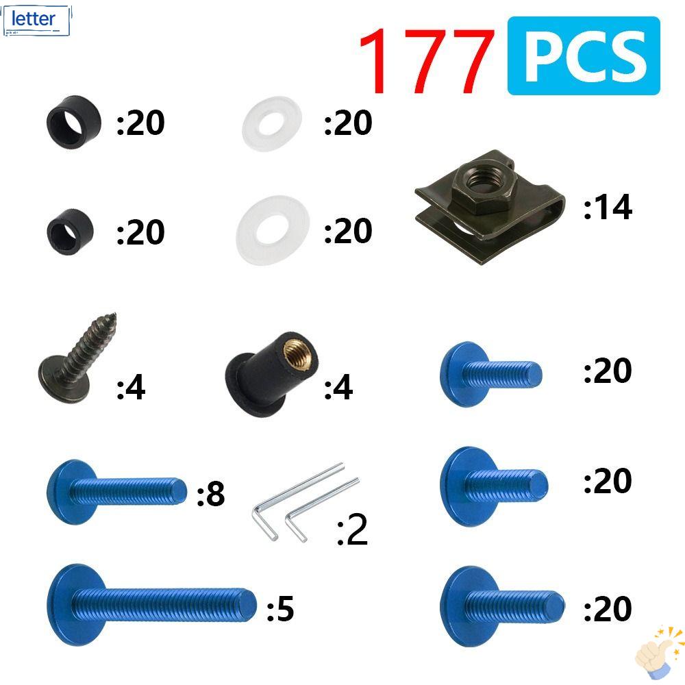 Bộ 177 Ốc Vít Sửa Chữa Kính Chắn Gió Xe Đạp