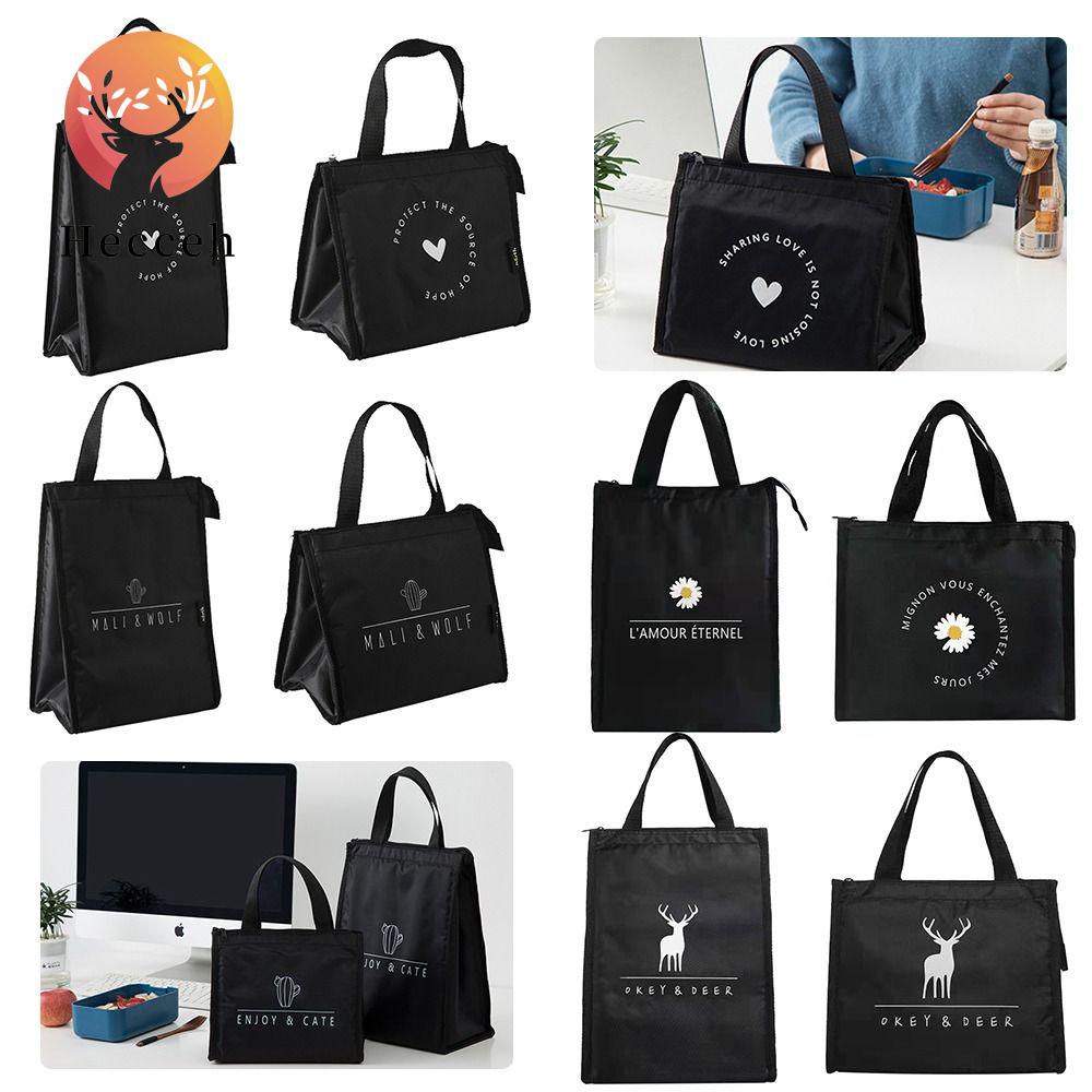 Túi Đựng Hộp Cơm Trưa Giữ Ấm Cỡ Lớn Có Khóa Kéo Tiện Dụng