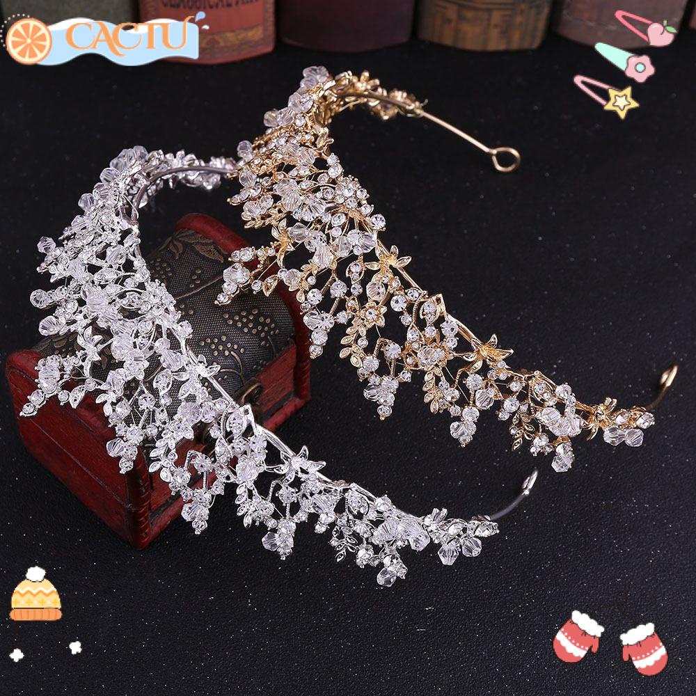 Băng Đô Cài Tóc Hình Vương Miện Đính Hạt Handmade Phong Cách Baroque