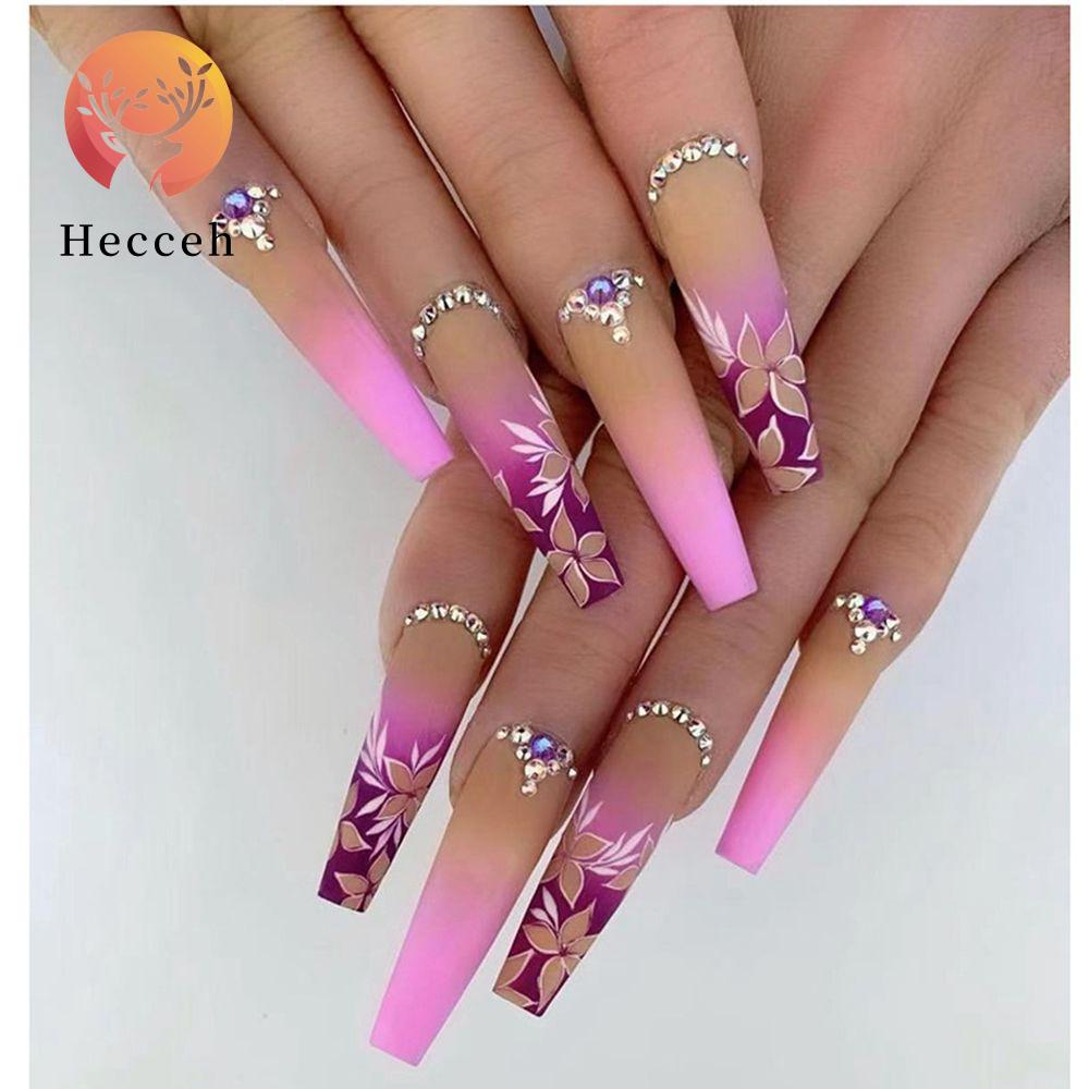 Hộp 24 Móng Tay Giả Che Phủ Toàn Diện Tháo Rời Được