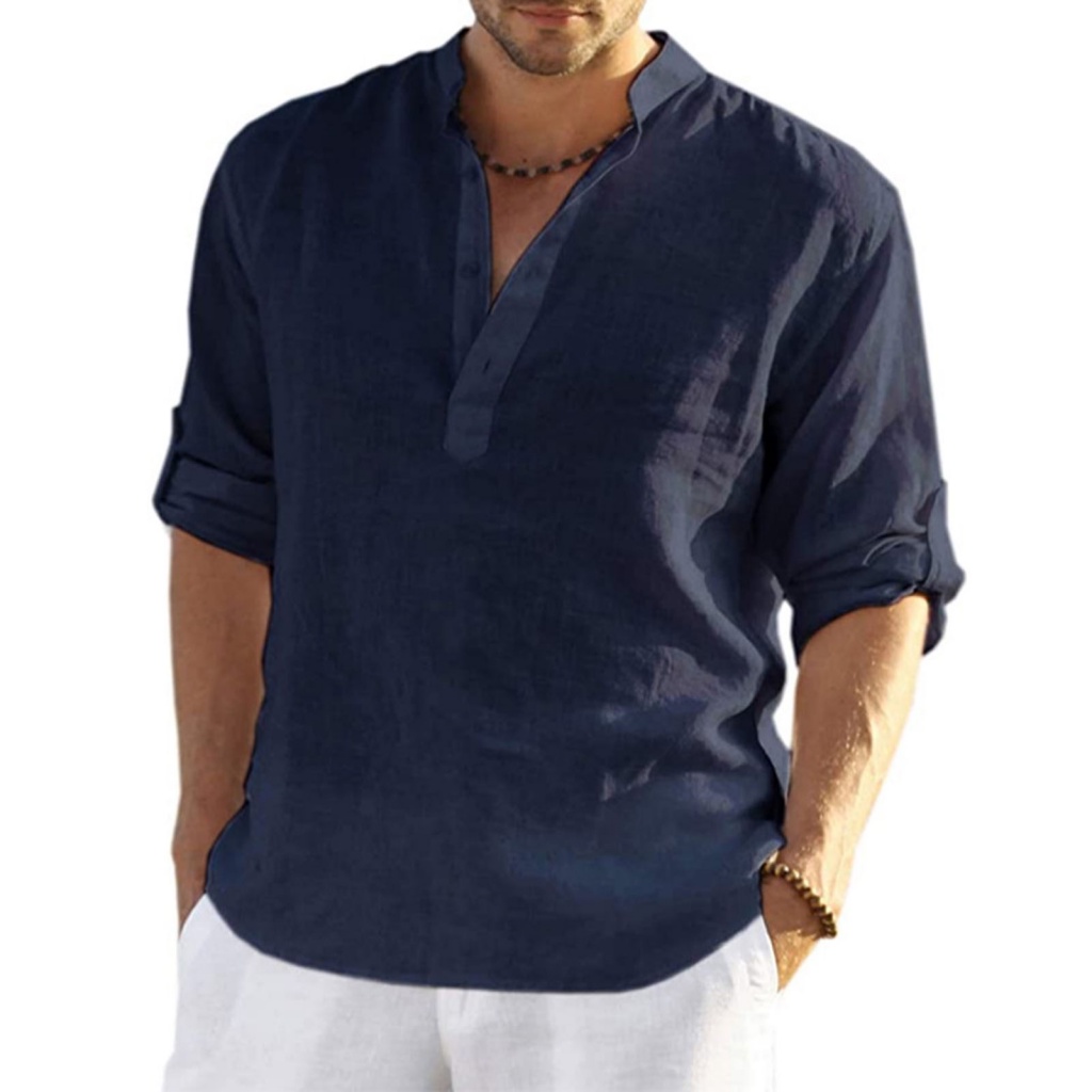 Deepsea1.br Nam Mùa Hè Áo Sơ Mi Dài Tay