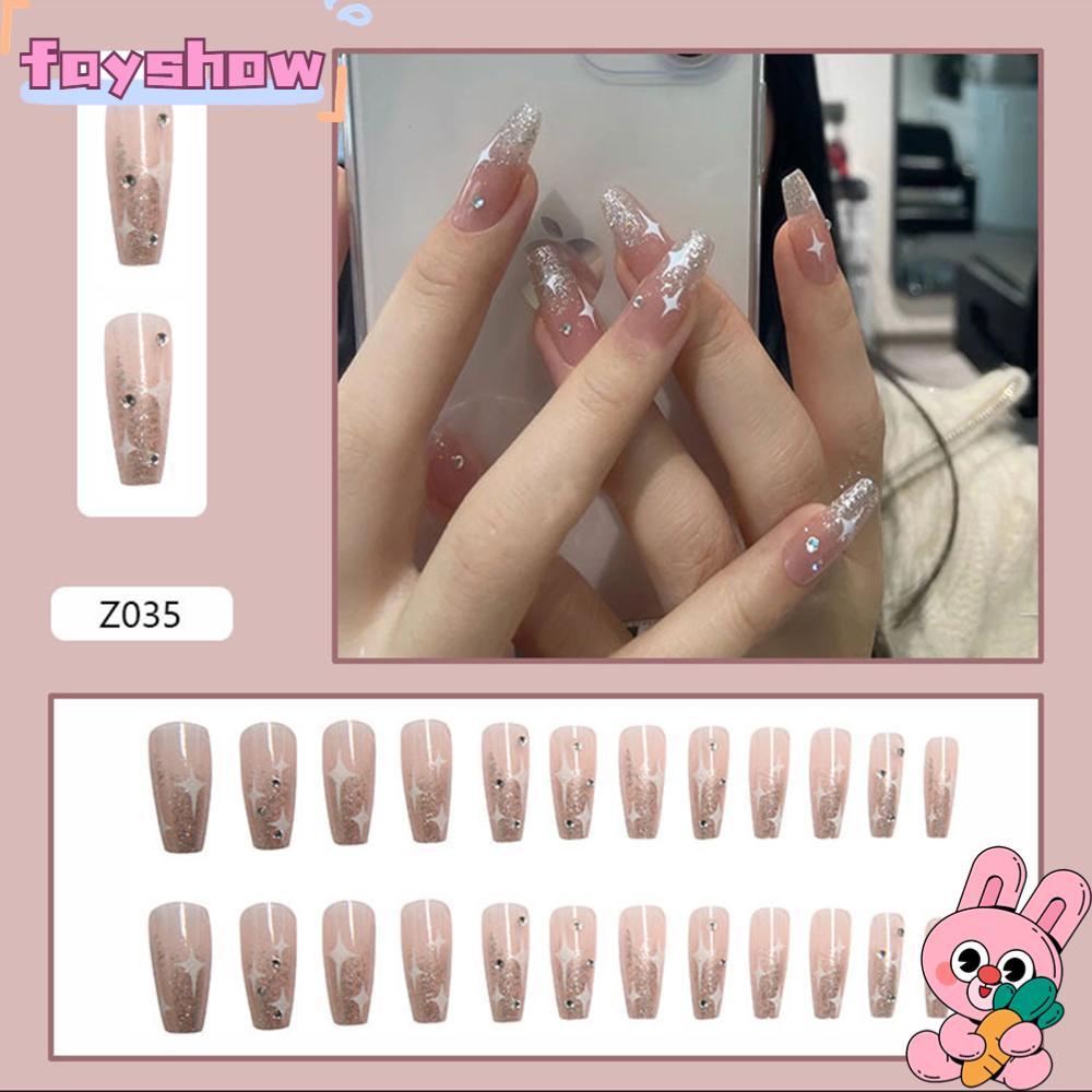 Hộp 24 Móng Tay Giả Múa Ba Lê Che Phủ Toàn Diện