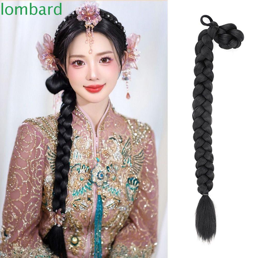 Bím Tóc Giả Bằng Sợi Tổng Hợp Kèm Dây Cao Su Phong Cách Trung Hoa Dùng Chụp Ảnh