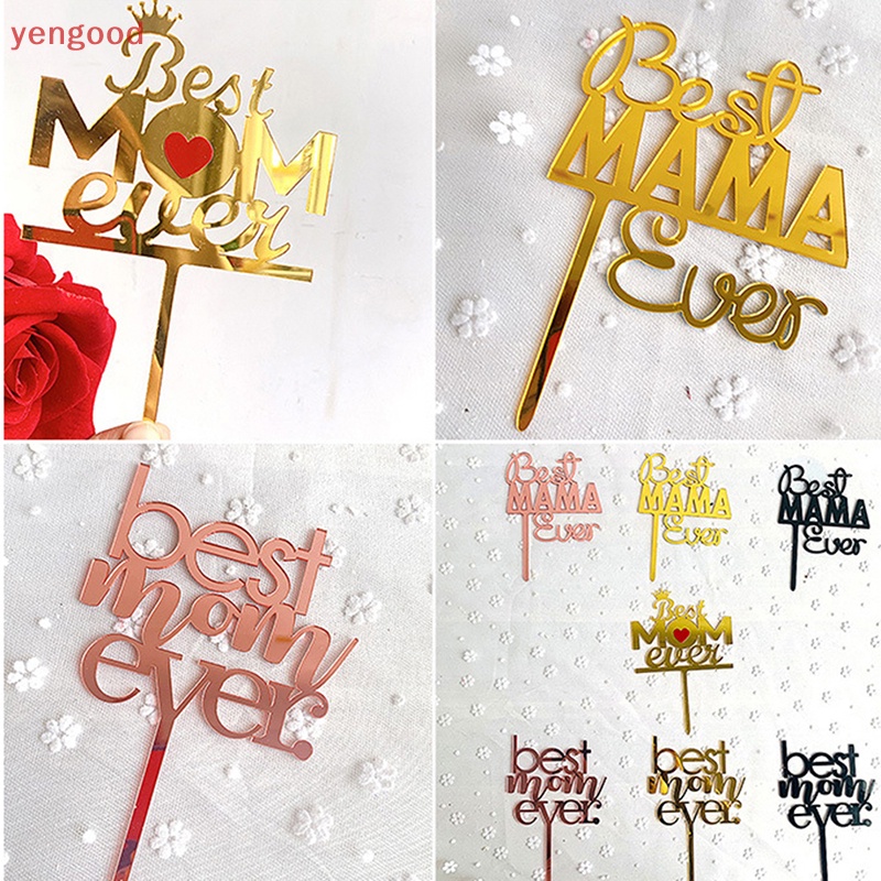 Topper Cắm Trang Trí Bánh Kem Chữ Happy Mother 'S Day
