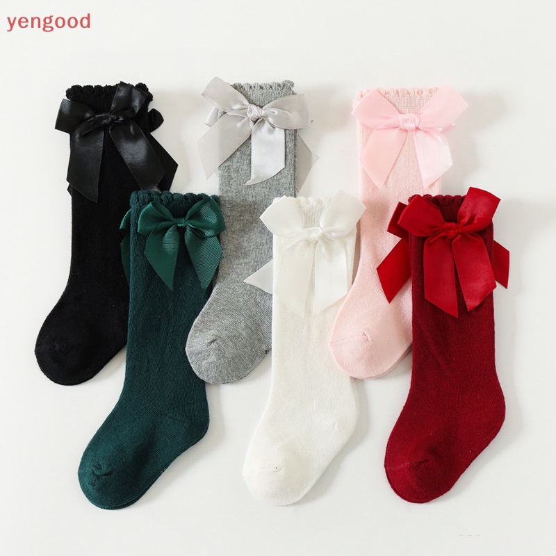 1 Đôi Tất Cotton Mềm Đính Nơ Xinh Xắn Cho Bé Gái