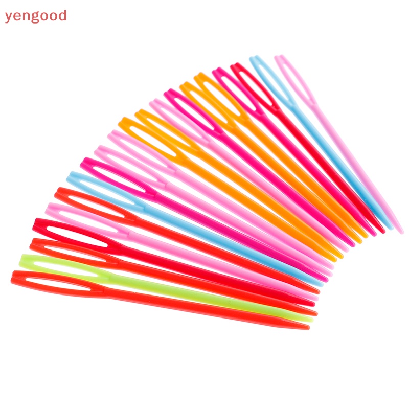 (YGD) Bộ 100 Chiếc Móc Nhựa Đan Len DIY 7cm Set 20 Cuộn Len Nhựa 7cm Làm Đồ Thủ Công Móc Đan Len Bằng Nhựa 7cm 7cm