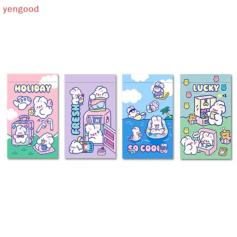 Set 10 Túi Zip Đựng Bánh Kẹo Trang Sức Chống Thấm Nước Có Thể Tái Sử Dụng