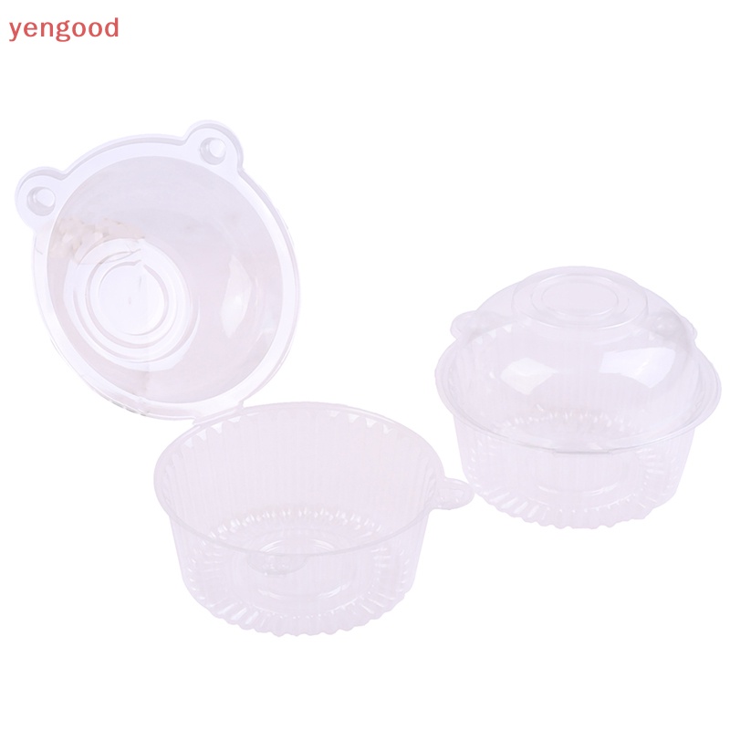 Set 50 Hộp Nhựa PVC Trong Suốt Đựng Bánh Ngọt Tiện Dụng