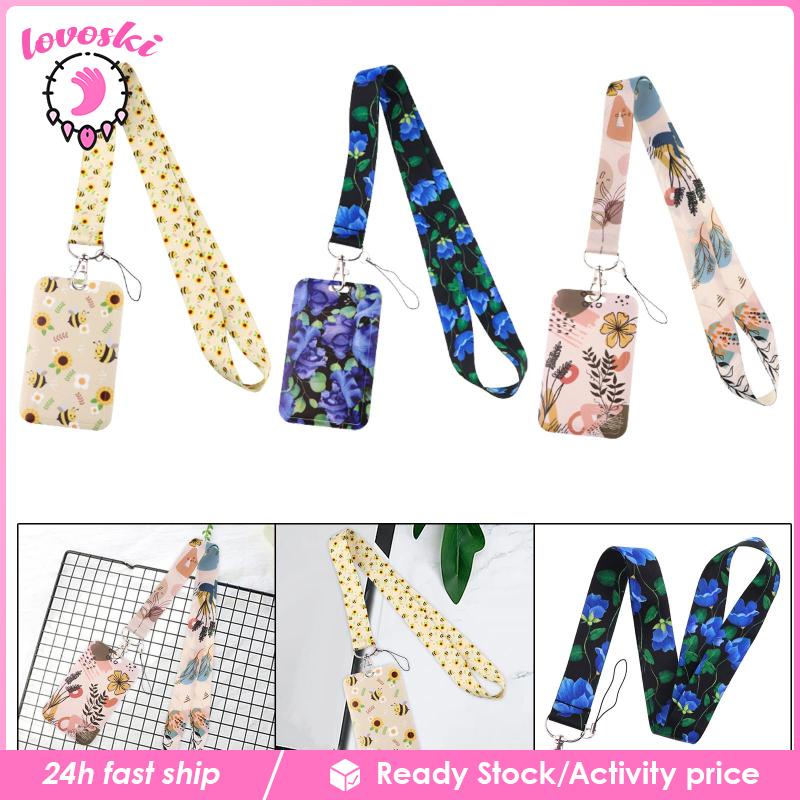 Ví Đựng Thẻ ID + Dây Đeo Có Thể Tái Sử Dụng Cho Văn Phòng / Du Lịch