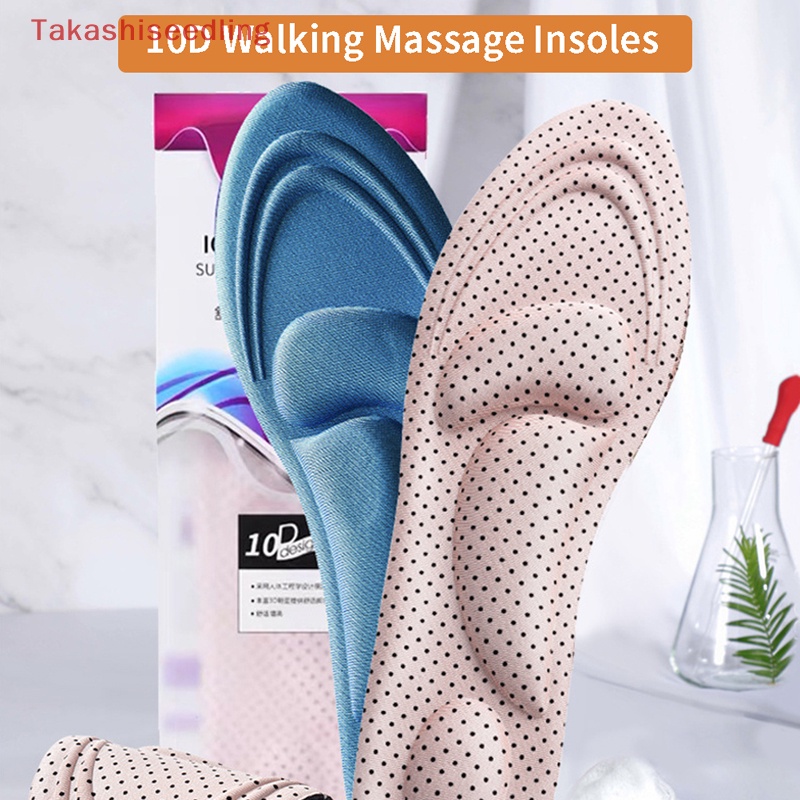 Set 2 Miếng Lót Giày Bằng Xốp Hoạt Tính 4D Mềm Mại Giảm Đau