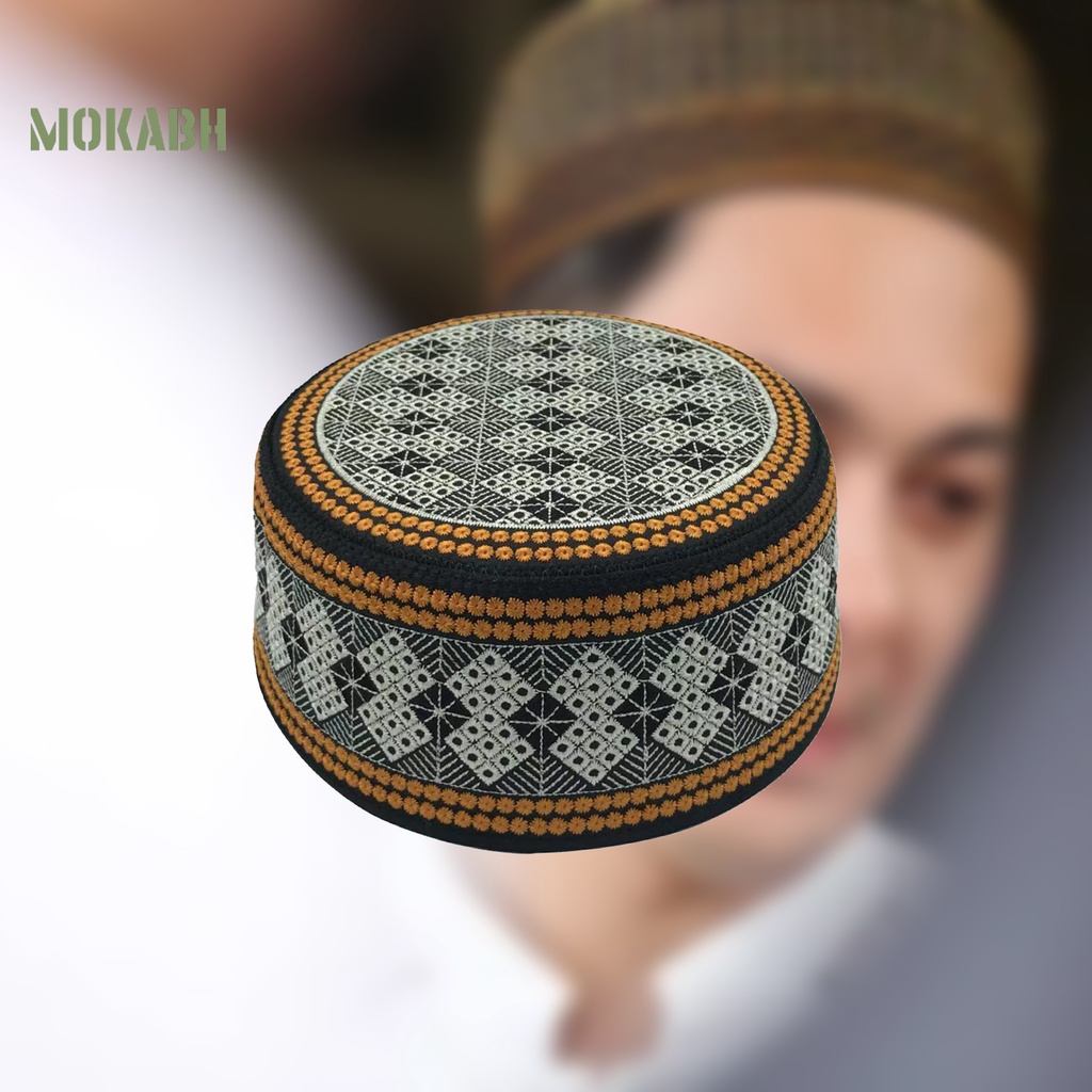 [Mok Abh] Mũ Cầu Nguyện Thêu Họa Tiết Tinh Tế Cho Nam