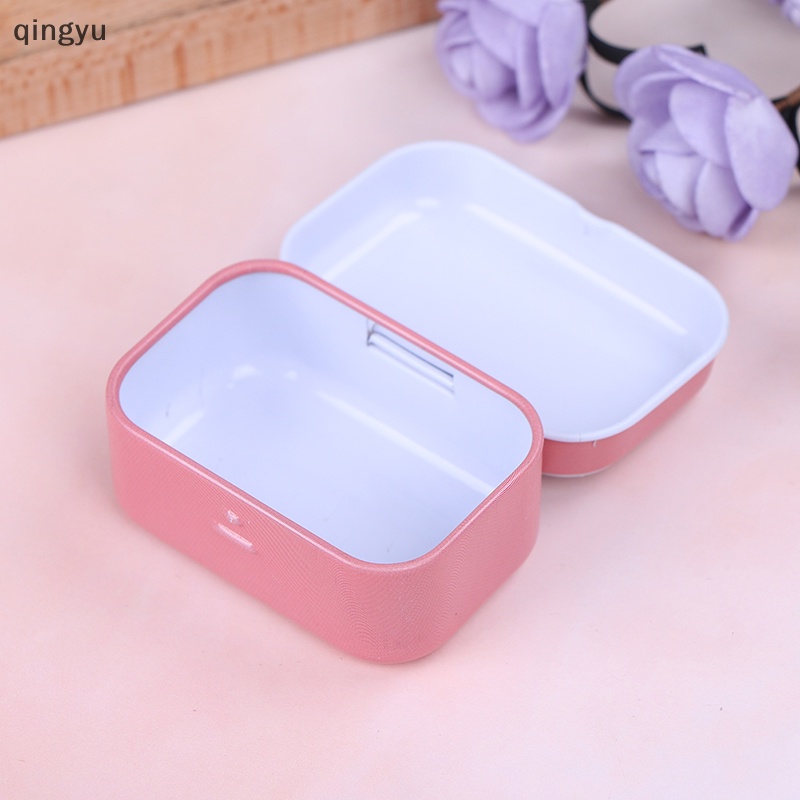 Qingyu Hộp Đựng Trang Sức / Tiền Xu / Trang Sức Hình Chữ Nhật Nhỏ Gọn Ngẫu Nhiên