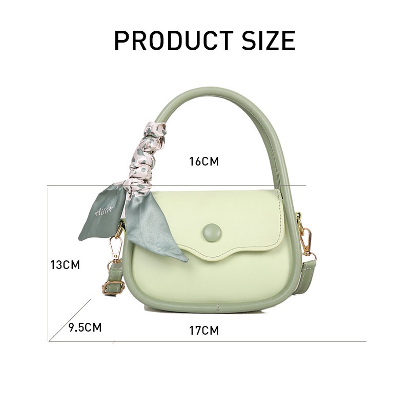 Túi đeo chéo vai ARCTIC HUNTER chất liệu lụa phong cách Nhật Hàn thiết kế phối khăn choàng cổ thời trang dành cho nữ