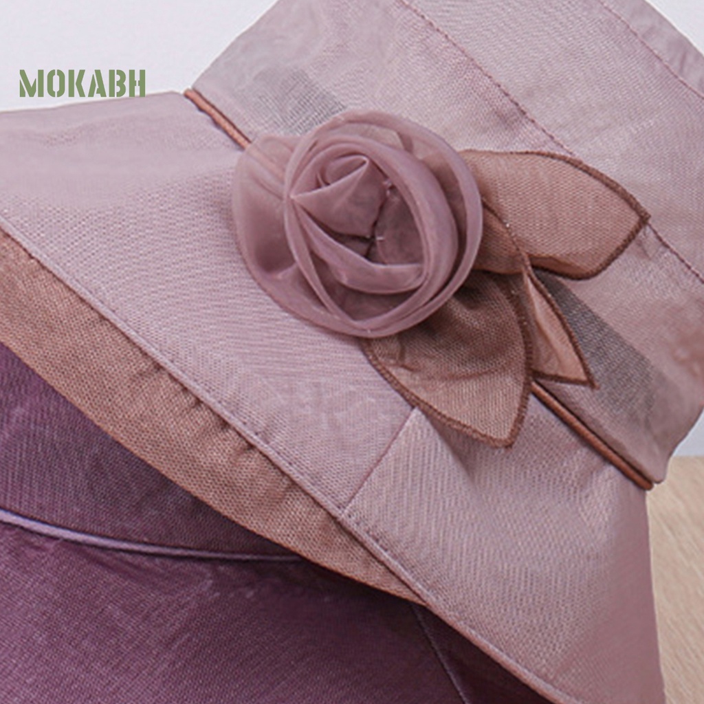 Mũ Chống Nắng Thoáng Khí Viền Ren Họa Tiết Hoa