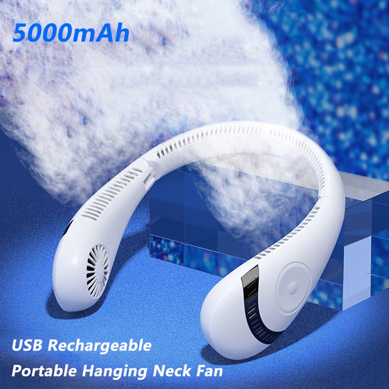Quạt Đeo Cổ 5000MAh Có Thể Gấp Gọn Tiện Dụng