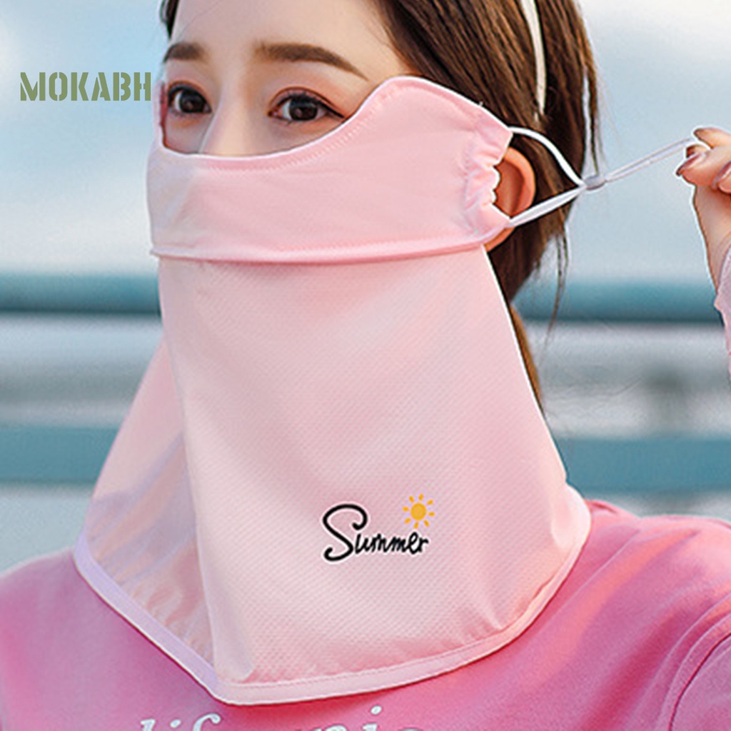 [Mok Abh] Khăn Choàng Cổ Chống Nắng Rộng Rãi Bằng Silicon Thoải Mái Mặc Ngoài Trời