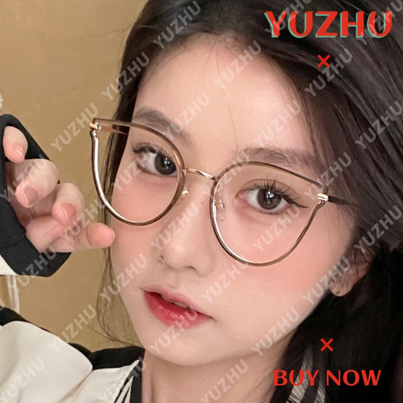 Mắt Kính Gọng Tai Mèo Oversize Chống Ánh Sáng Xanh Thời Trang Hàn Quốc Cho Nữ