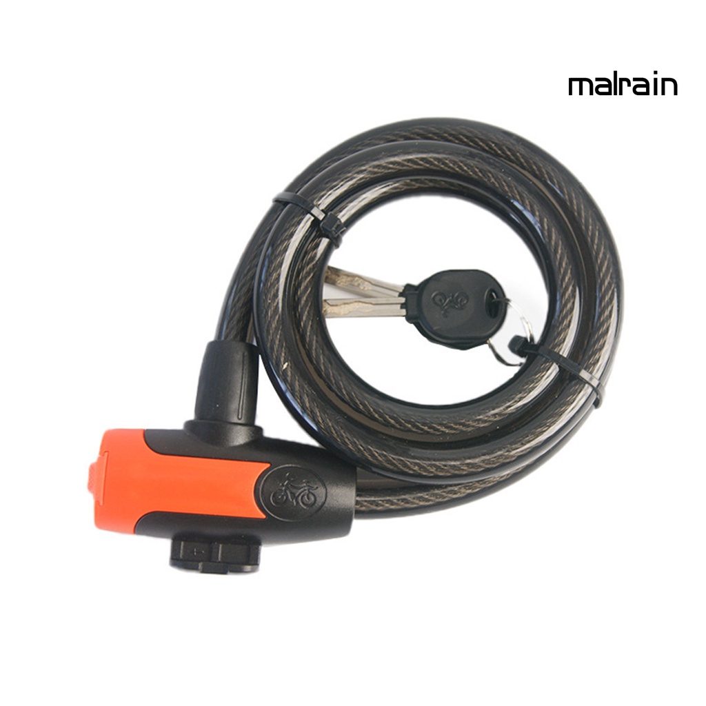 1 Bộ Dây Khóa Xe Đạp Bằng Thép Chống Nước Chống Bụi An Toàn