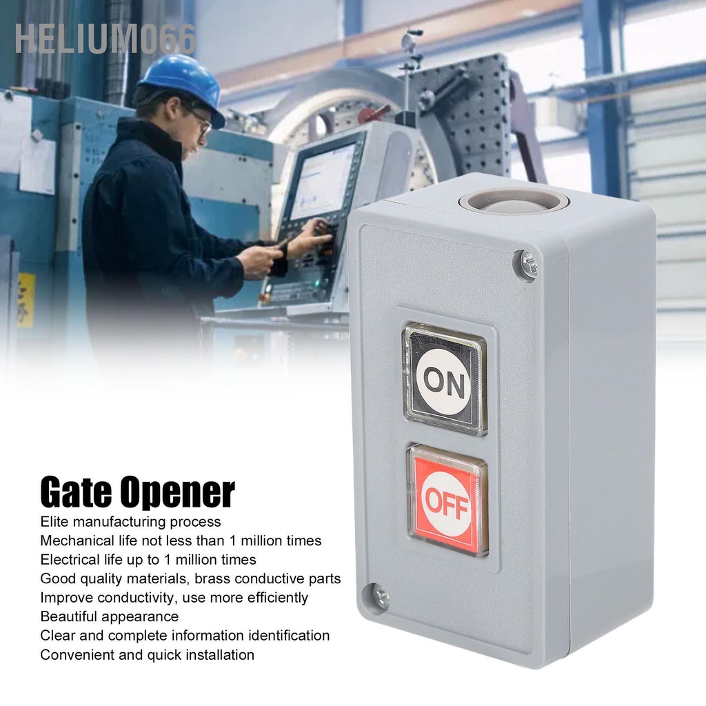 Helium066 Dụng cụ mở cửa nhà để xe thương mại Công tắc nút nhấn Cổng rào chắn Điều khiển 2 vị trí TPB‑2 250VAC