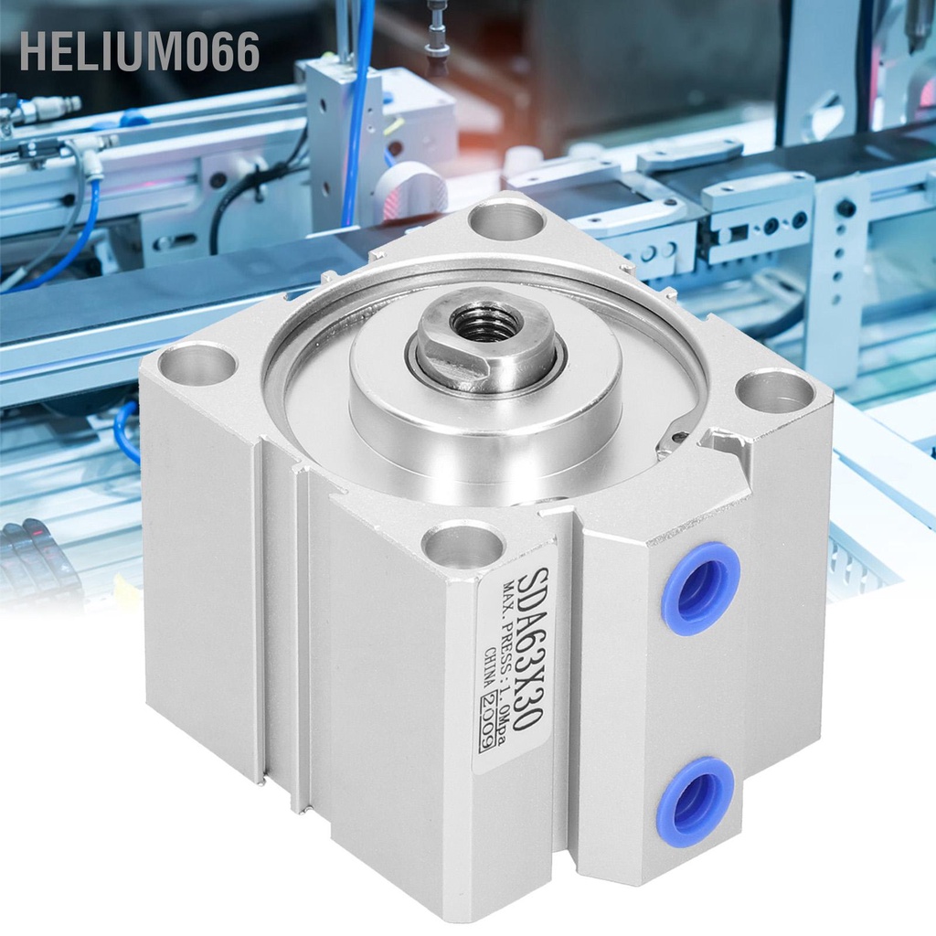 Helium066 Xi lanh khí nén Thiết bị phần cứng nhôm hành động kép mỏng SDA63X30 Bore