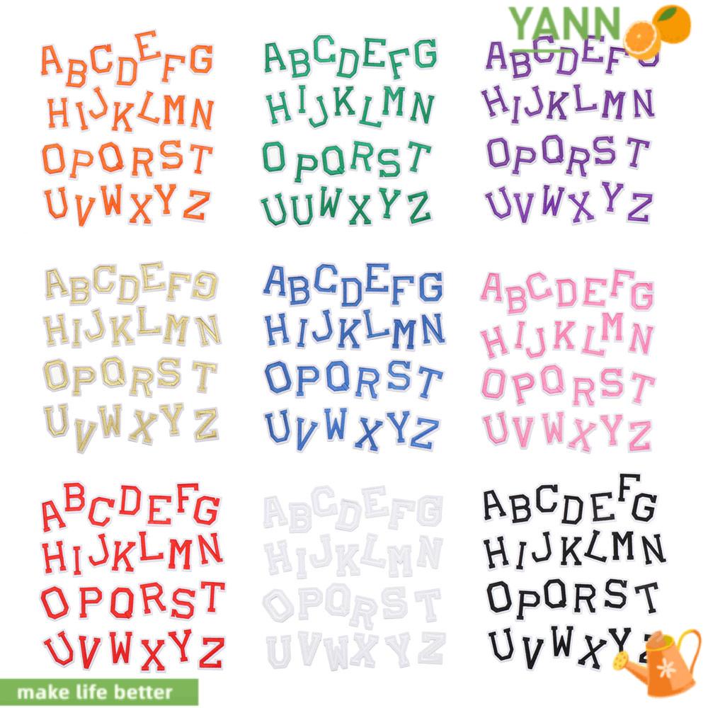 1 26 Miếng Vá Ủi Quần Áo Thêu Họa Tiết Chữ Cái Alphabet Độc Đáo Thời Trang
