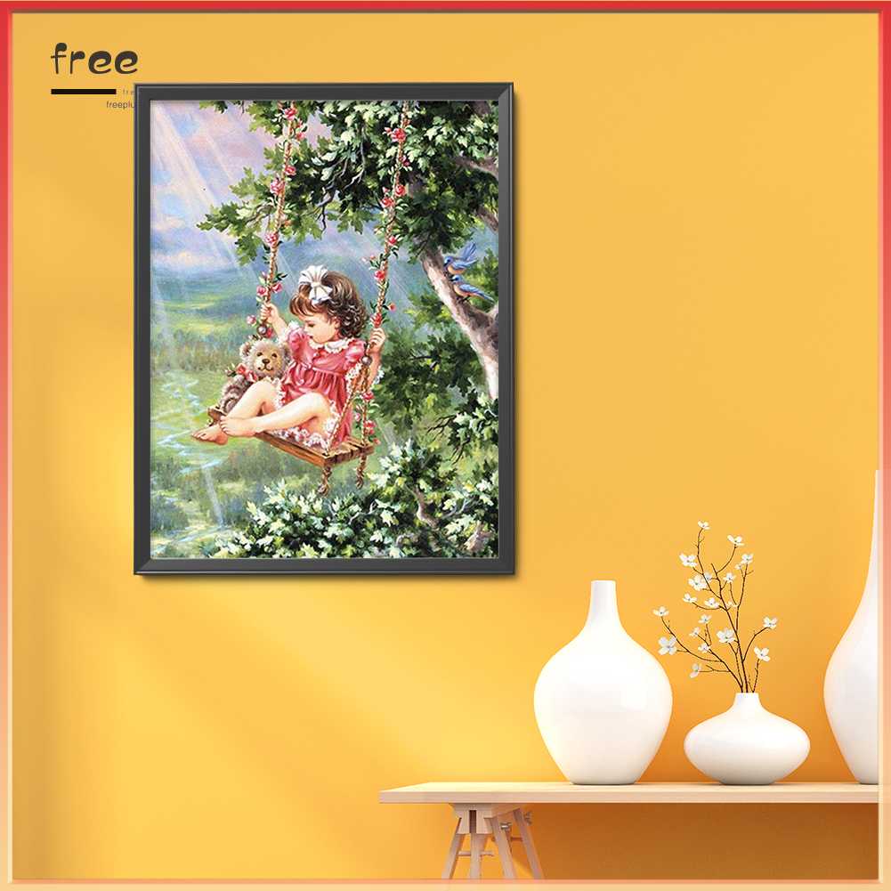 Toàn Bộ Bộ Tranh Thêu Chữ Thập 11CT Bằng cotton Thân Thiện Với Môi Trường Hình Cô Gái