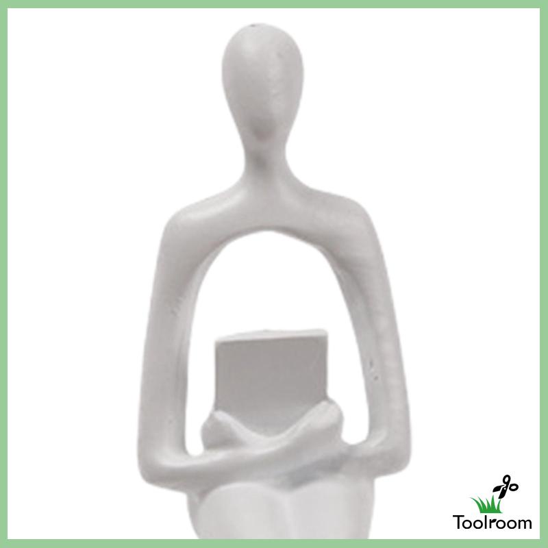 Bộ 3 Bức Tượng Người Suy Tư Ngồi Trên Kệ Để Bàn Trang Trí