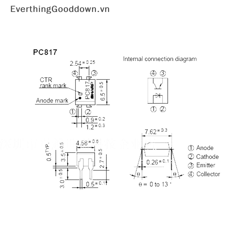 Everthinggooddown 20 Cái PC817C Sharp EL817C DIP4 Cách Ly Quang Tuyến Tính vn