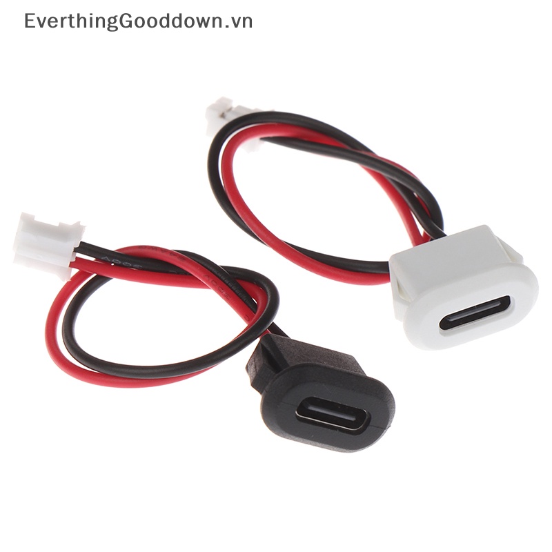 Everthinggooddown Ổ Cắm USB Loại USB-C 2Pin Chống Thấm Nước Kết Nối Trực Tiếp Với Dây Hàn