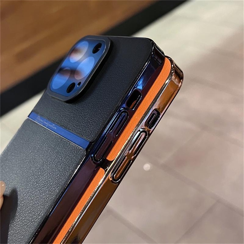 Ốp Điện Thoại Da Có Nắp Bảo Vệ camera Chống Sốc Sang Trọng Cho iPhone 14 Pro Max 14 Plus 13 Pro Max case iphone 14 promax bảo vệ camera