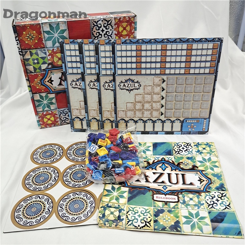 Azul Bảng Trò Chơi Xếp Hình Gạch Màu Cổ Điển Monogastric Phiên Bản Đầu Tiên Cho Gia Đình
