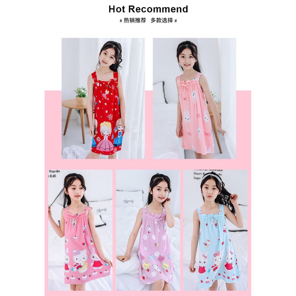 Đầm Ngủ Hai Dây Chất Liệu Cotton Lụa Mỏng Thời Trang Mùa Hè Cho Nữ
