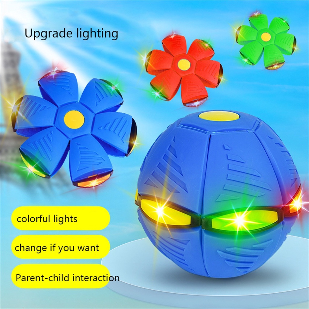 Đồ Chơi Đĩa Ném UFO Có Đèn LED Dành Cho Trẻ Em