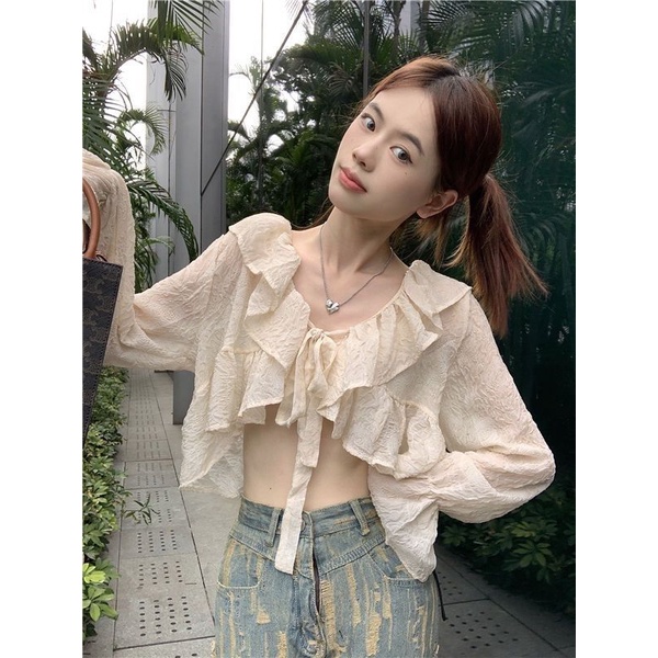 Áo Khoác Cardigan Chiffon Mỏng Ngắn Tay Dài Chống Nắng Hợp Thời Trang Cho Nữ Gent