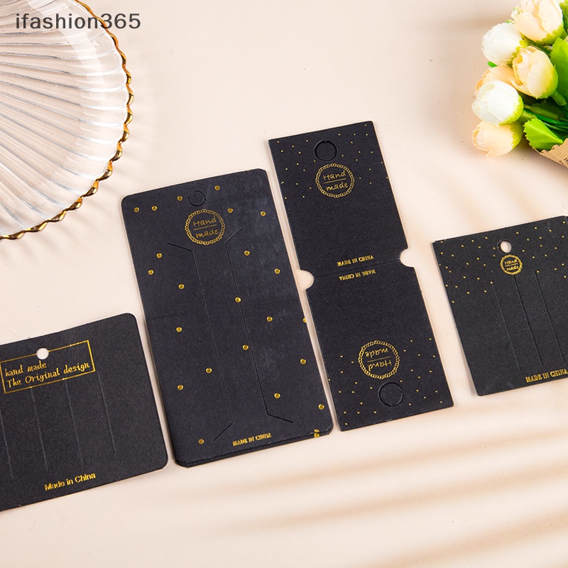 Set 50 Thẻ Giấy In Chữ Màu Vàng Đen Làm Đồ Thủ Công DIY Thời Trang ifashion365