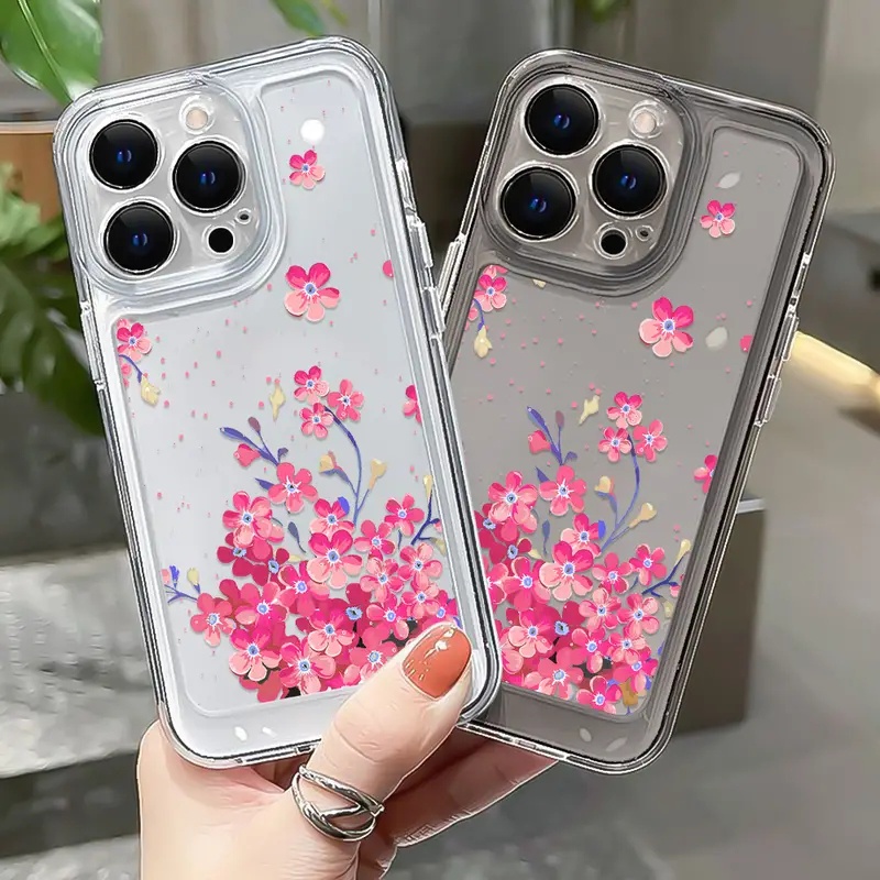 Ốp Điện Thoại TPU Mềm Trong Suốt Chống Sốc Phối Nút Độc Đáo Cho IPhone 11 14 13 12 Pro Max XS X XR 7 + 8 6 6S Plus Sự Bảo Vệ