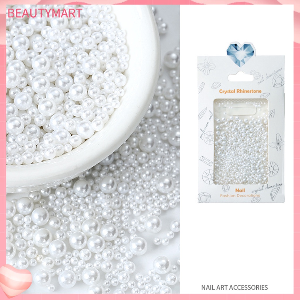 1 Túi Hạt Ngọc Trai ABS Giả Màu Sắc Sống Động Thân Thiện Với Môi Trường Trang Trí Móng Nghệ Thuật