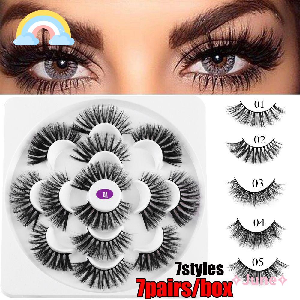 Bộ 7 Cặp Lông Mi Giả Dài Tự Nhiên Handmade Dành Cho Nữ