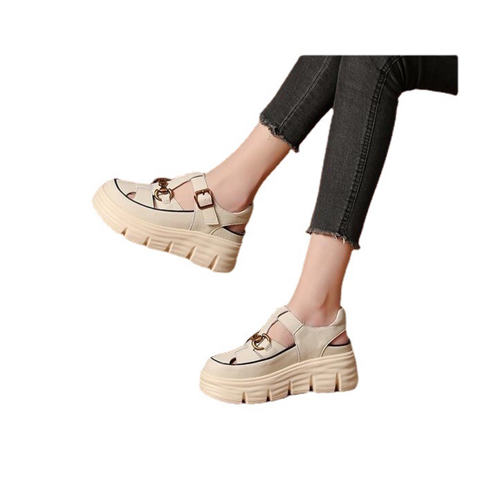 Xăng đan Thể Thao Đế Dày Thoáng Khí Thời Trang Mùa Hè 2023 dép nữ quai ngang