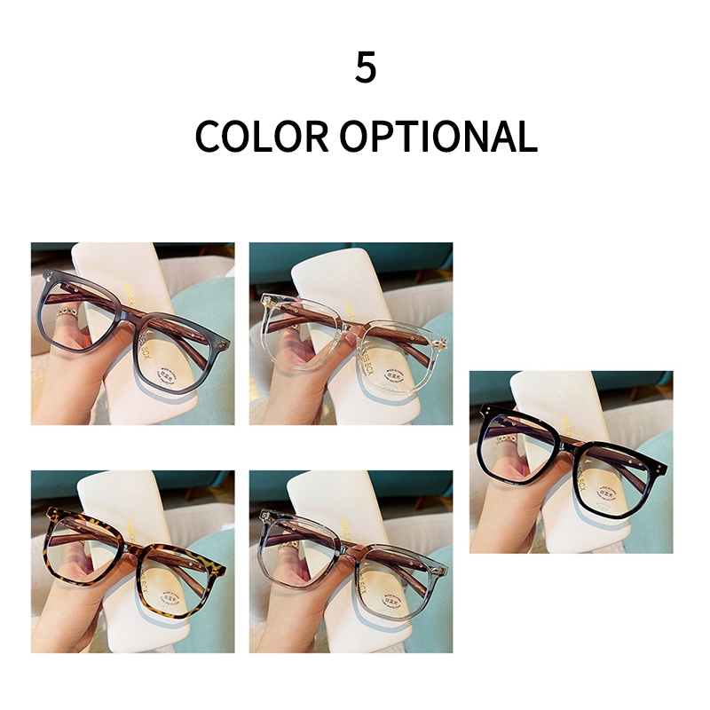 Mắt Kính Gọng Vuông Gỗ Chống Ánh Sáng Xanh Thời Trang Phong Cách Hàn Quốc