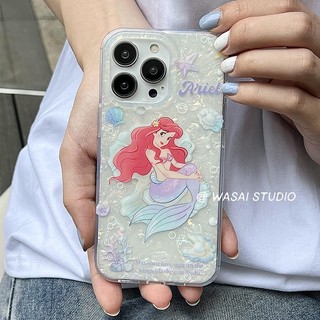 Ốp Điện Thoại TPU Chống Sốc Hai Lớp In Họa Tiết Nàng Tiên Cá Cho iPhone 14 Pro Max 13 13pro 13prm 11 11pro 14plus 12Pro Max