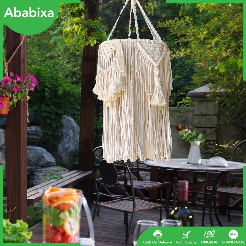 [Ababixa] Chụp Đèn Treo Trần Dệt Tay Phong Cách Nông Thôn Cho Nhà Hàng / Phòng Làm Việc