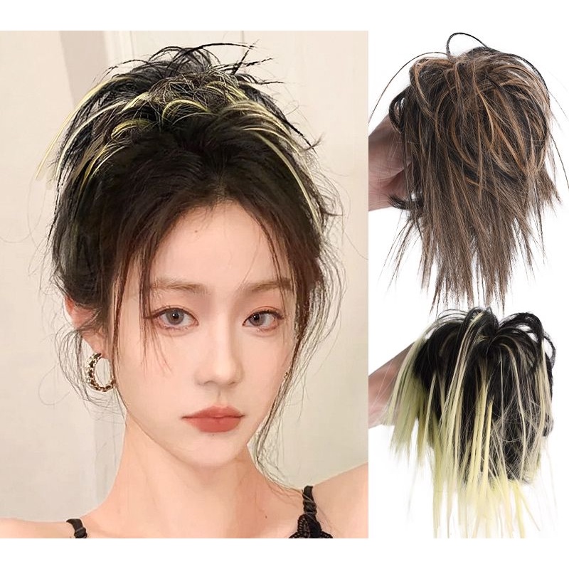 [F &amp; X] Kẹp Tóc Giả / Buộc Tóc Đuôi Ngựa Tự Nhiên Y2k