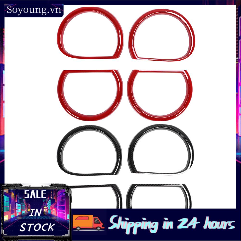 Soyoung Headlight Trim UV Proof Sturdy  Fade Headlamp Cover Rustproof Impact Resistant Replacement for Dodge Challenger 2015‑2021