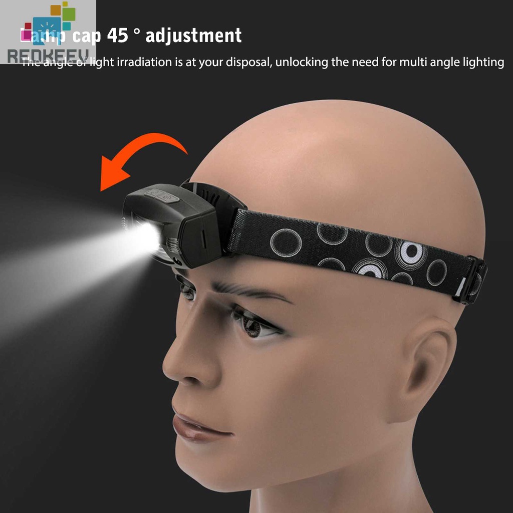 Đèn LED Đội Đầu 5 Chế Độ IPX6 Chống Thấm Nước