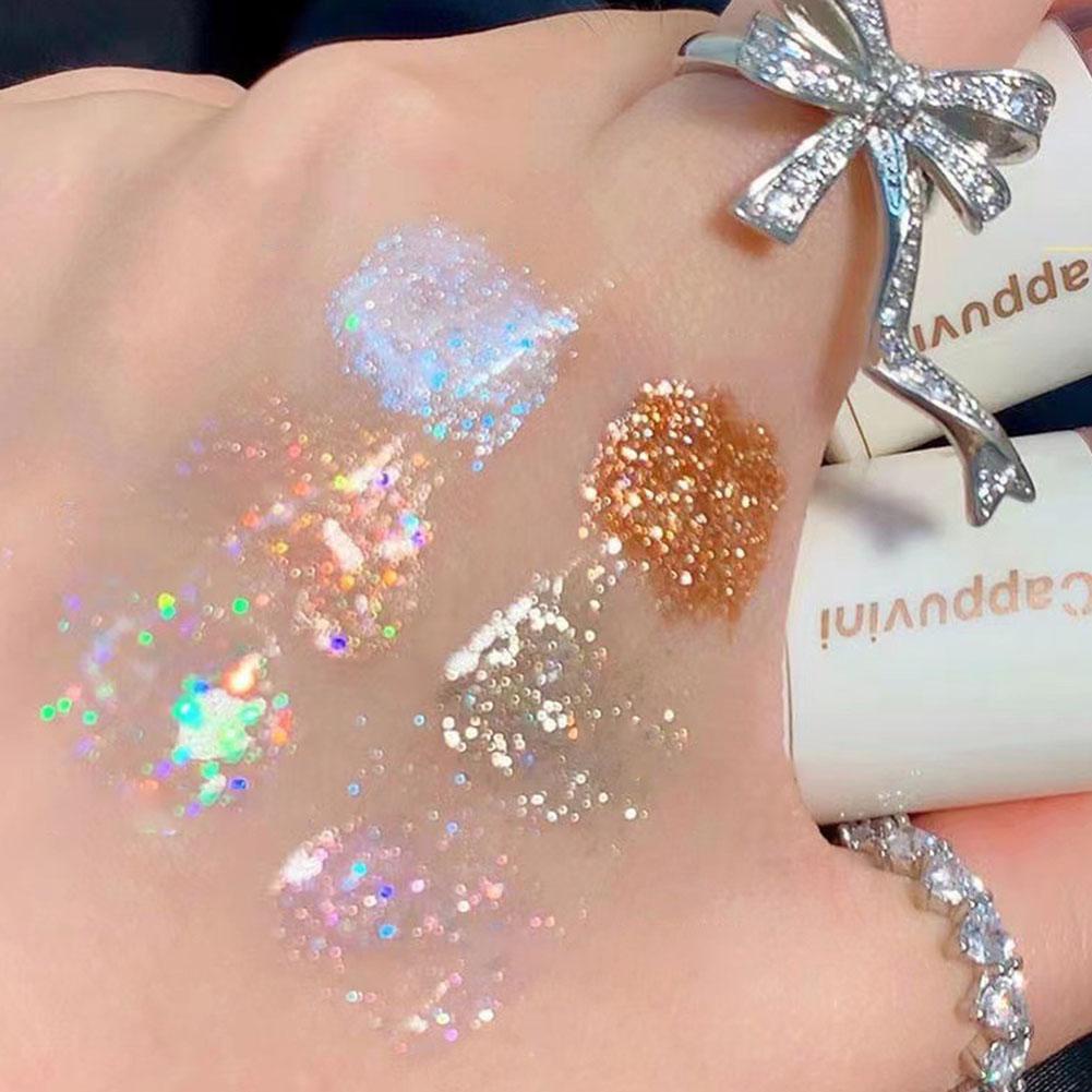 Phấn Mắt Dạng Lỏng Lấp Lánh Không Thấm Nước Lâu Trôi 6 Màu Tùy Chọn G5N7